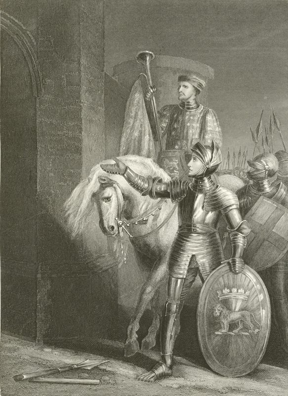 Koning Hendrik V, voor Harfleur door Richard Westall