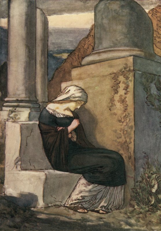 Melancholie door John Fletcher door Robert Anning Bell