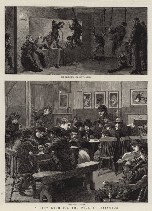 Een speelkamer voor de armen in Islington door Robert Barnes