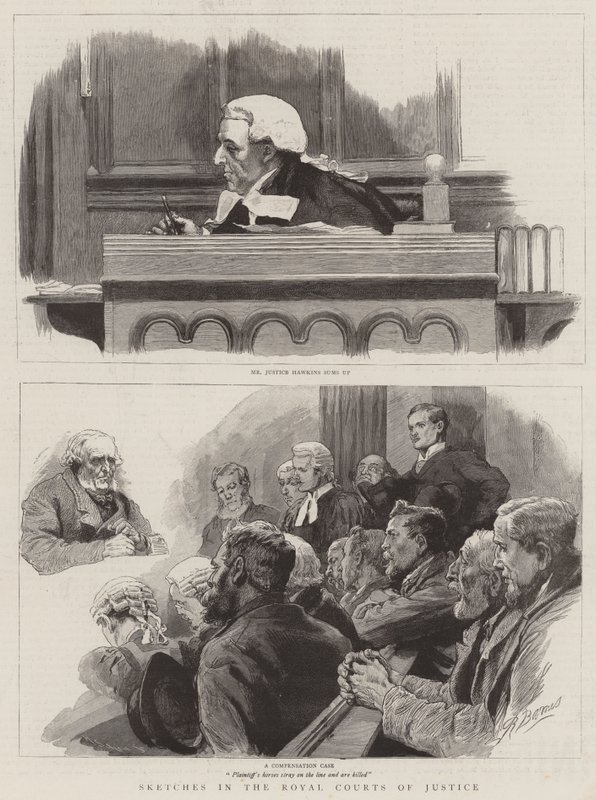 Schetsen in de Koninklijke Gerechtsgebouwen door Robert Barnes