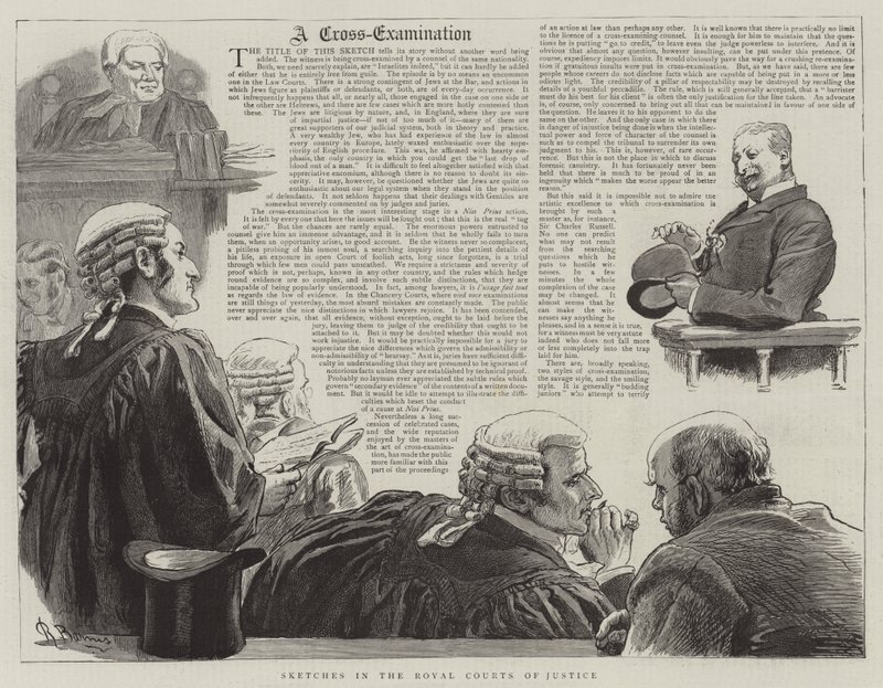 Schetsen in de Koninklijke Gerechtsgebouwen door Robert Barnes