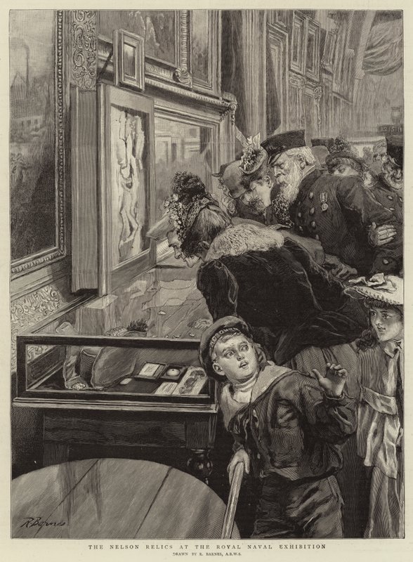 De Nelson-relikwieën op de Koninklijke Marine Tentoonstelling door Robert Barnes