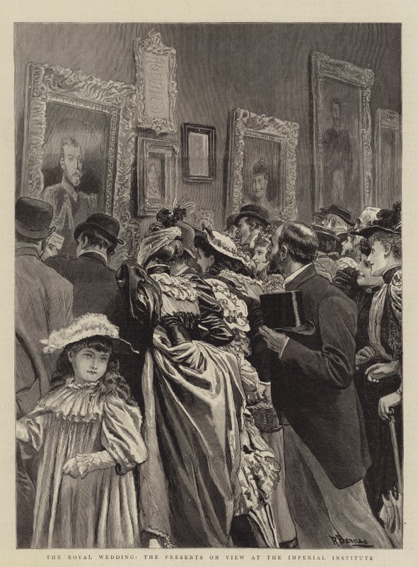 Het Koninklijk Huwelijk, de Geschenken tentoongesteld in het Imperial Institute door Robert Barnes