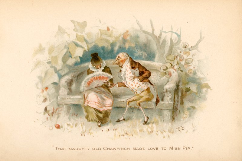 Illustratie voor The Twigs of Kerstmis in Ruddock Hall door Robert Dudley