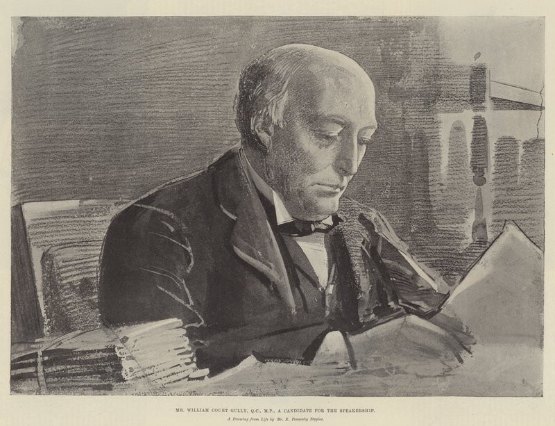 Mr William Court Gully, QC, MP, een Kandidaat voor het Voorzitterschap door Robert Ponsonby Staples