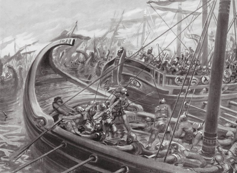 De Phocaeïsche vloot verslaat de Carthagers door Robert Ambrose Dudley