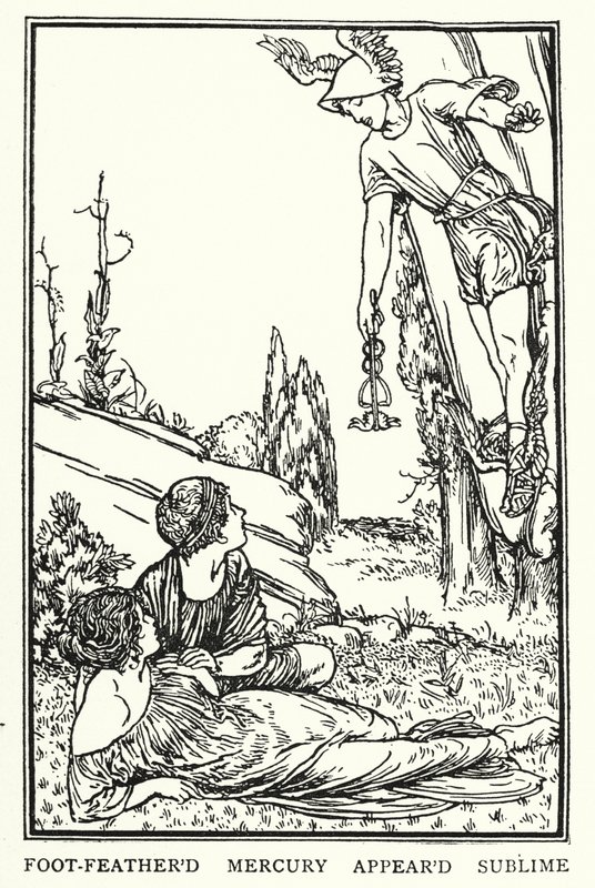Illustratie voor Gedichten van John Keats: Endymion (litho) door Robert Anning Bell