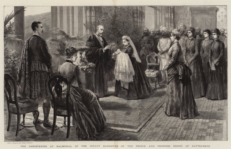 De Doop in Balmoral van de Jonge Dochter van de Prins en Prinses Henry van Battenberg door Robert Pritchett