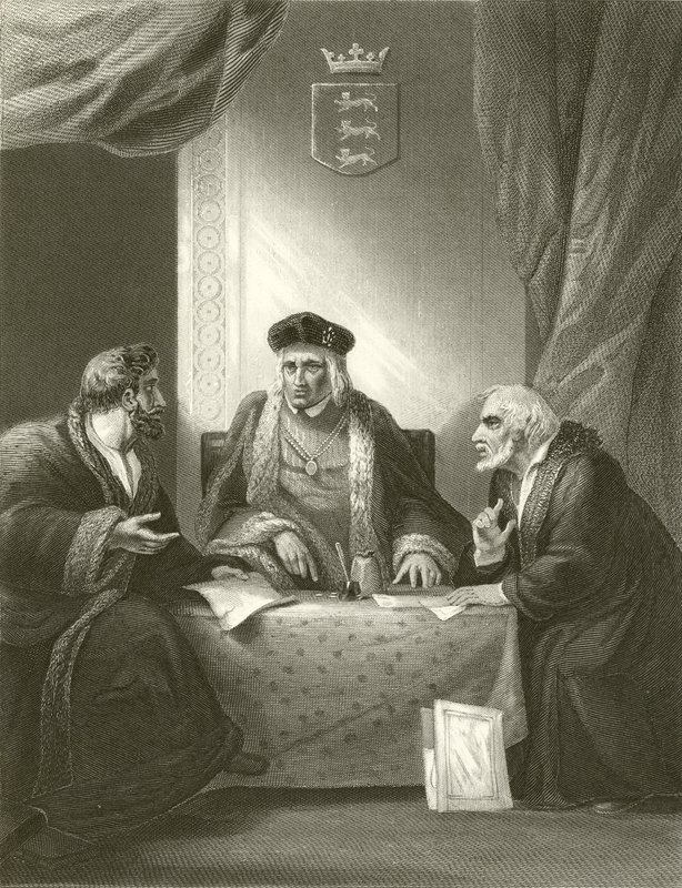 Henry VII met Empson en Dudley door Robert Smirke