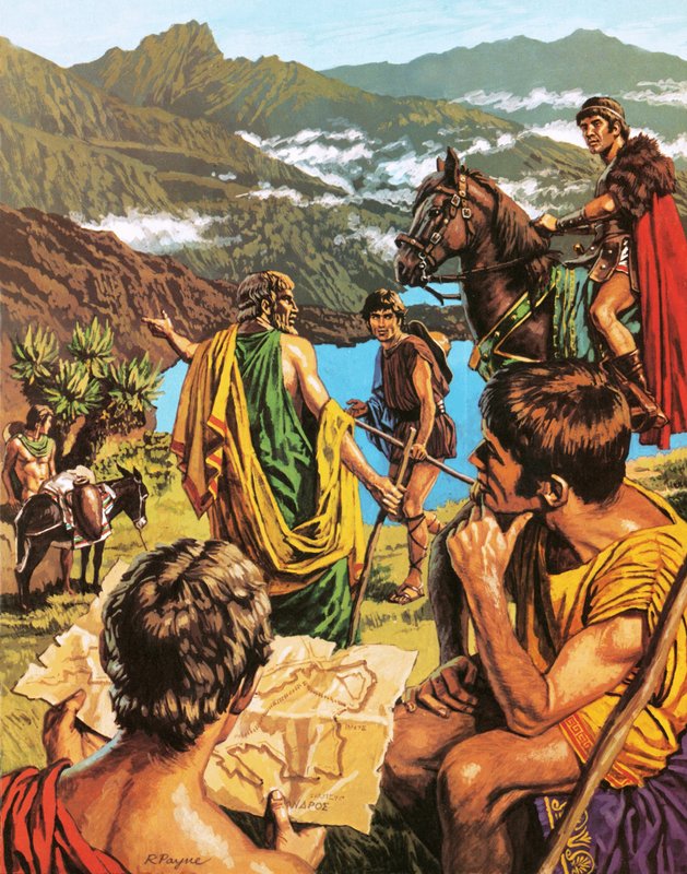 Diogenes, de griekse ontdekkingsreiziger, op reis in Afrika door Roger Payne