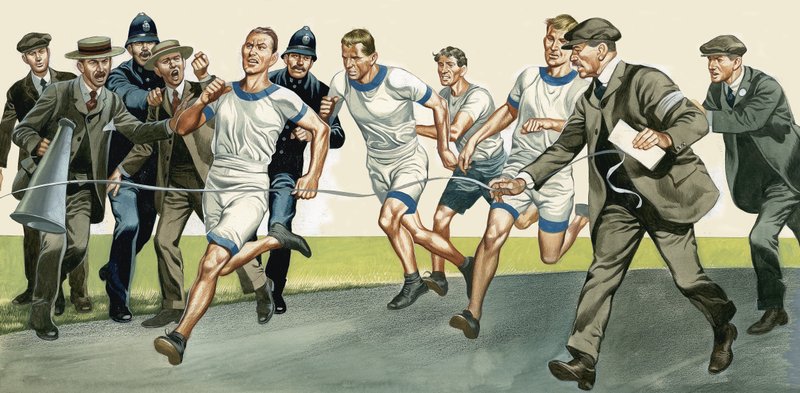 Hardloopwedstrijd door Ron Embleton