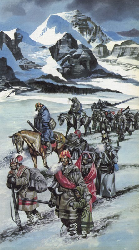 Trail of Tears, gedwongen verhuizing van de Cherokee Nation door Ron Embleton