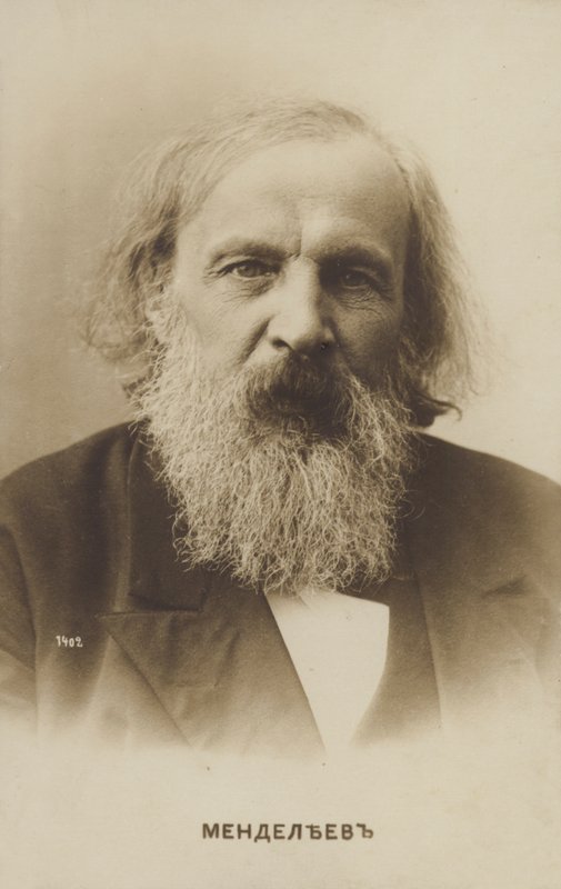 Dmitri Mendelejev, Russische chemicus, maker van het periodiek systeem der elementen door Russian Photographer