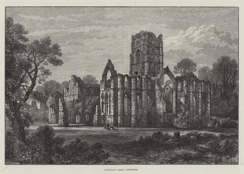 Fountains Abbey, Yorkshire door Samuel Read