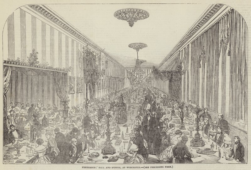 Vrijmetselaarsbal en diner, in Worcester door Samuel Read