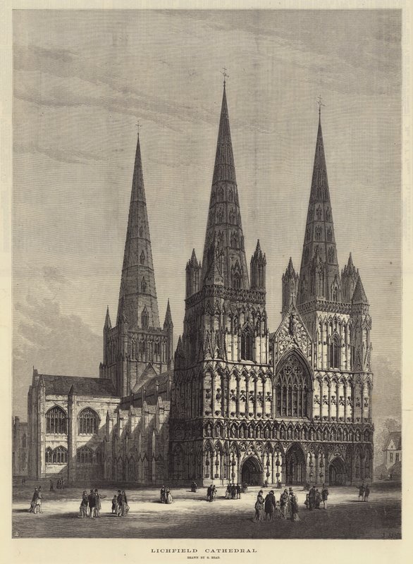 Kathedraal van Lichfield door Samuel Read
