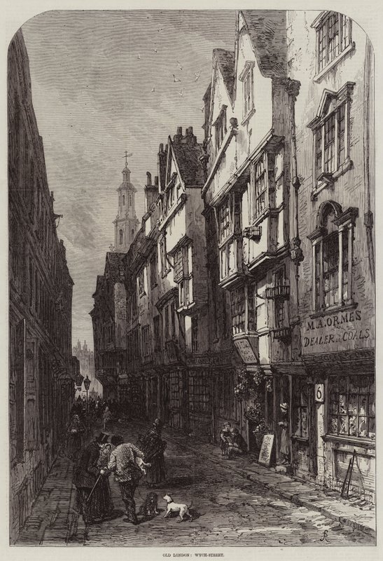 Oud Londen, Wych-Street door Samuel Read