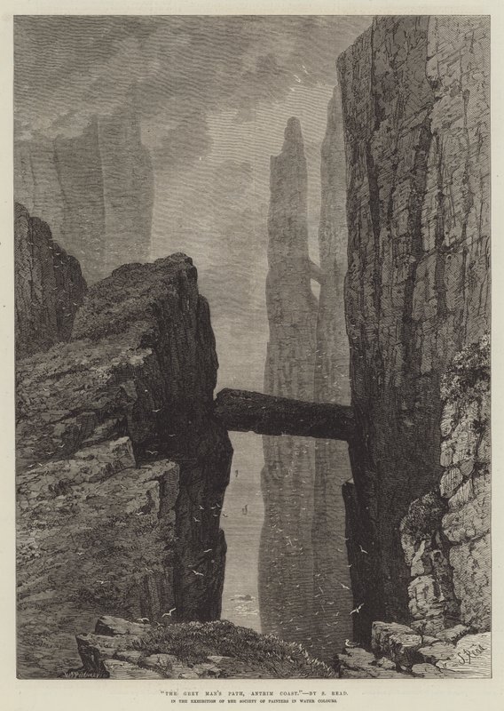 Het pad van de grijze man, Antrim Coast door Samuel Read