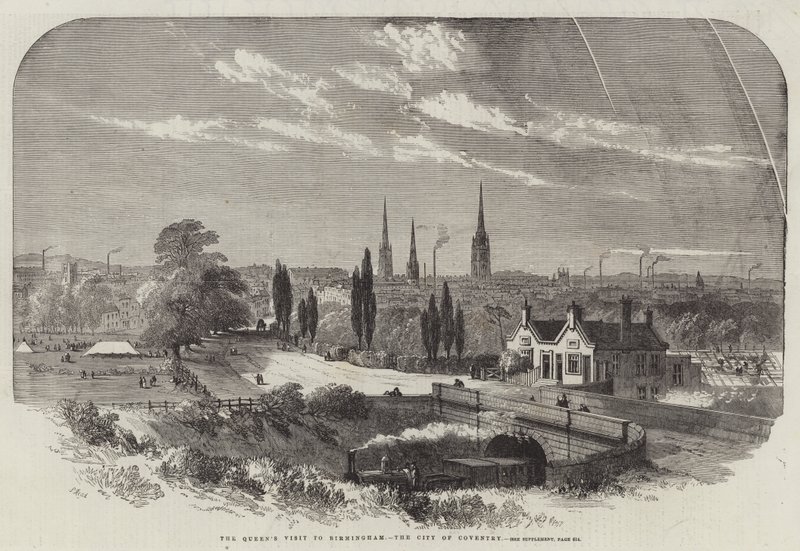 Het Bezoek van de Koningin aan Birmingham, de Stad Coventry door Samuel Read