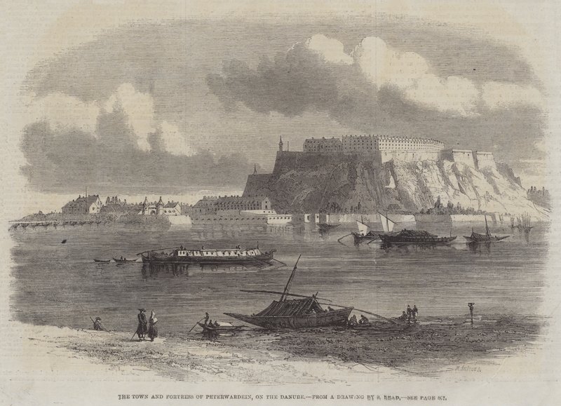 De stad en vesting van Peterwardein, aan de Donau door Samuel Read