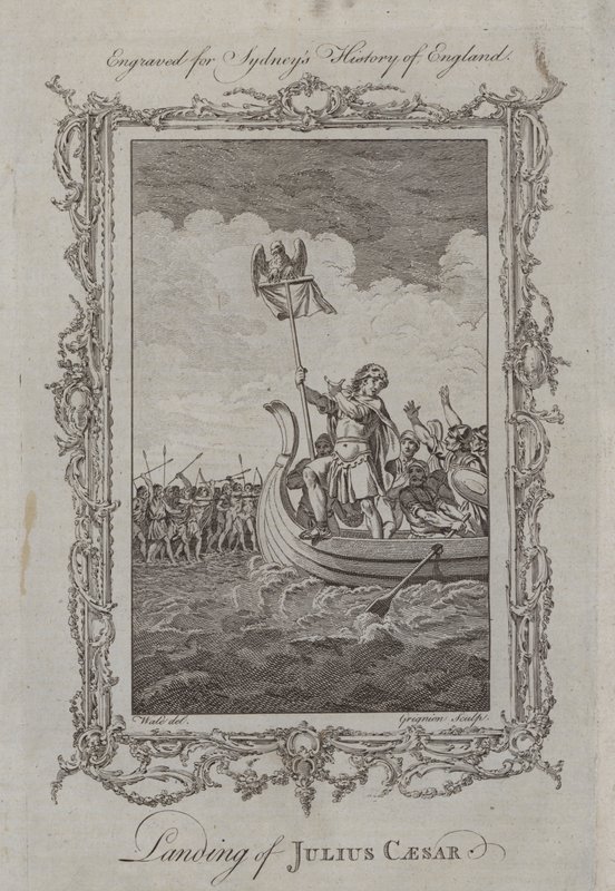 Landing van Julius Caesar door Samuel (after) Wale