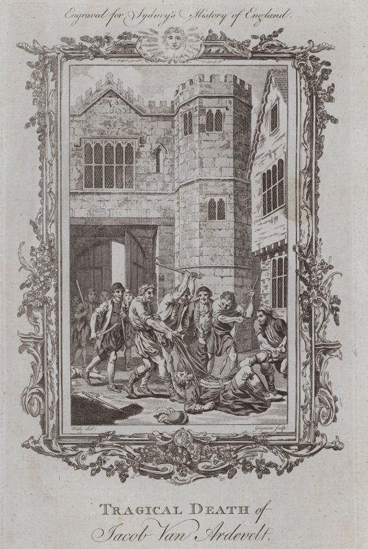 Tragische dood van Jacob Van Artevelde door Samuel (after) Wale