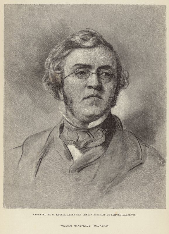 Portret van William Makepeace Thackeray door Samuel Laurence
