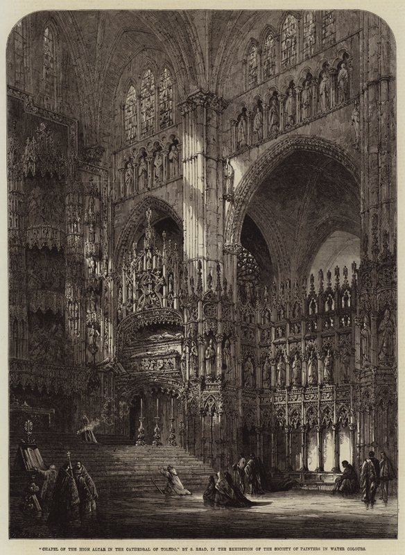 Kapel van het Hoofdaltaar in de Kathedraal van Toledo door Samuel Read