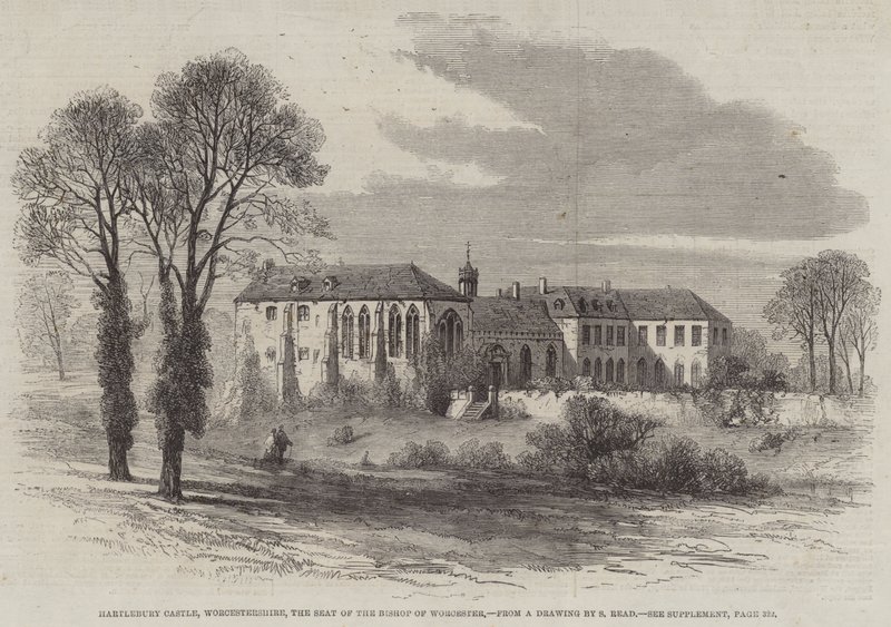 Kasteel Hartlebury, Worcestershire, de zetel van de bisschop van Worcester door Samuel Read