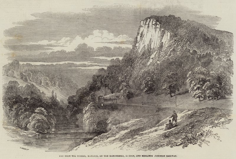 De High Tor Tunnel, Matlock, op de Manchester, Buxton en Midlands Junction Railway door Samuel Read