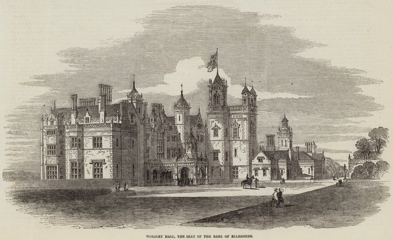 Worsley Hall, de zetel van de graaf van Ellesmere door Samuel Read