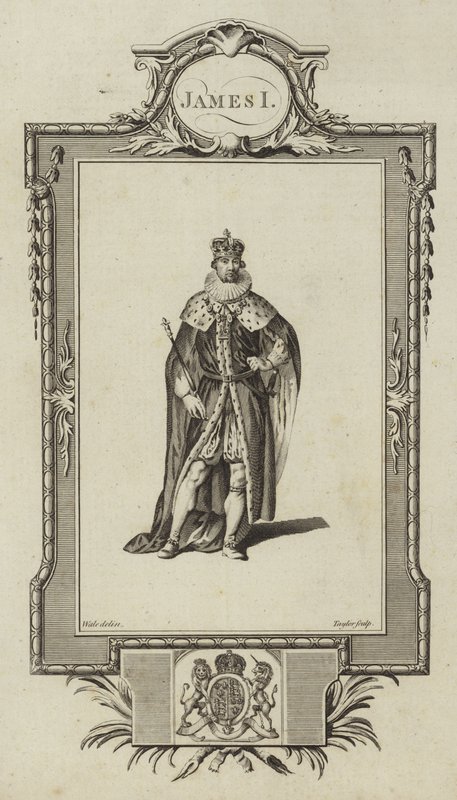 Portret van James I door Samuel Wale