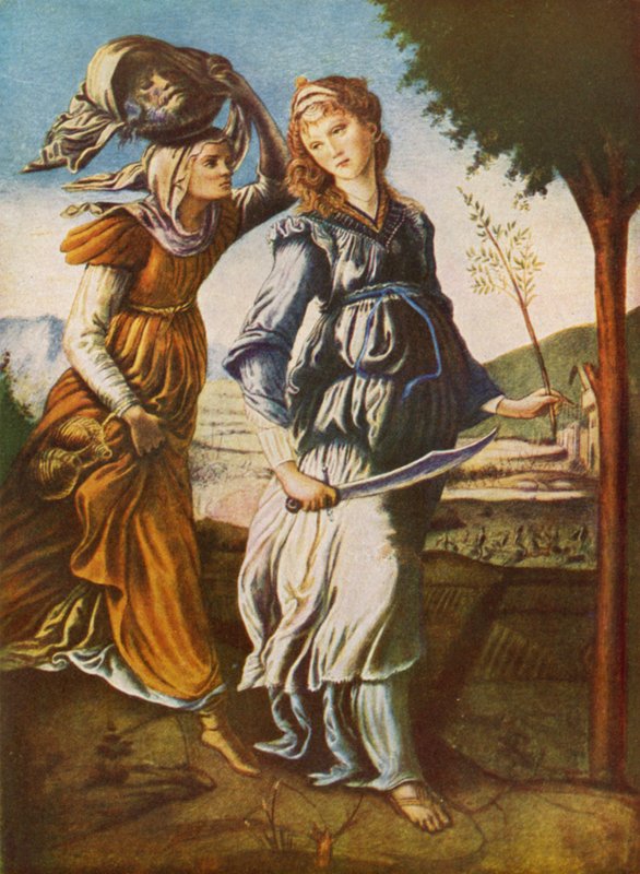 Judith en haar dienaar met het hoofd van Holofernes door Sandro Botticelli