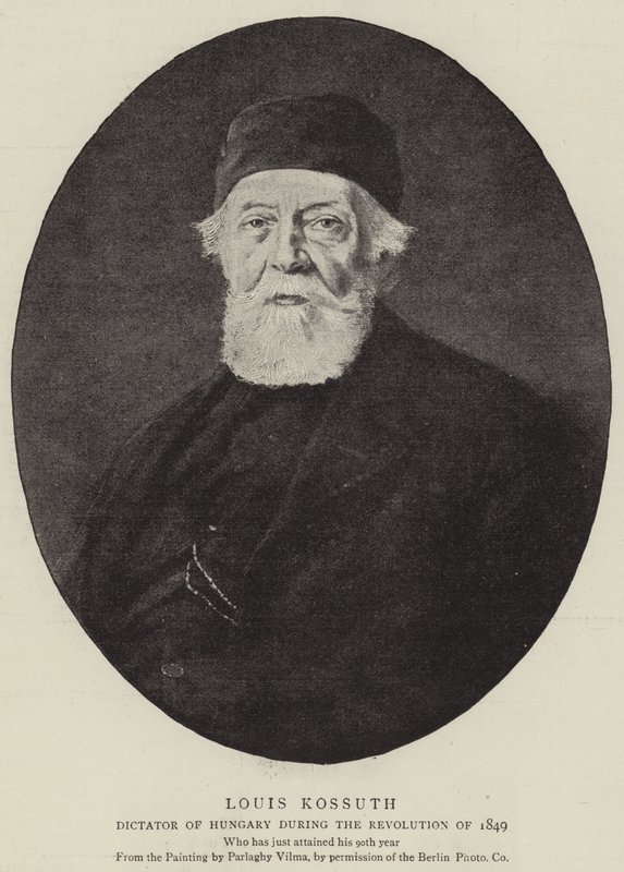 Louis Kossuth (litho) door School Hungarian
