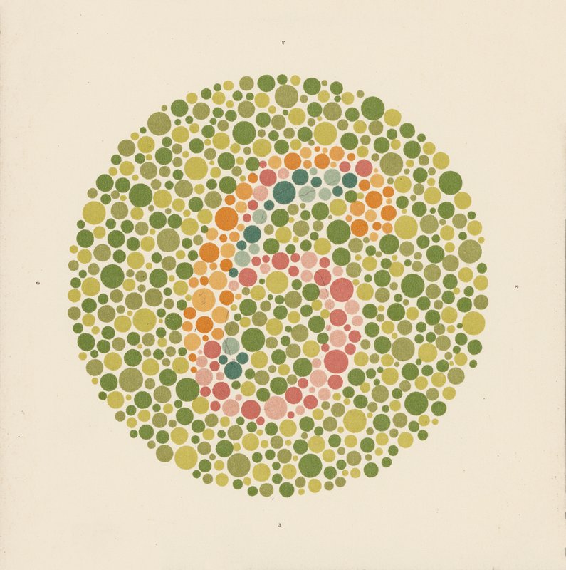 Ishihara kleurentest om kleurenblindheid te detecteren door School Japanese