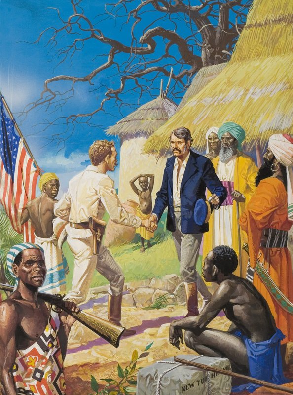 De onsterfelijke ontmoeting (gouache op papier) door Severino Baraldi