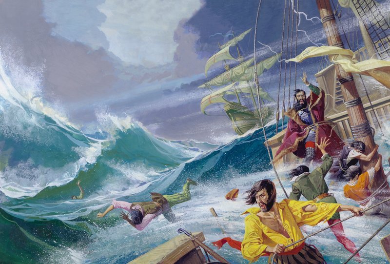 Vasco Da Gama op weg naar India (gouache op papier) door Severino Baraldi