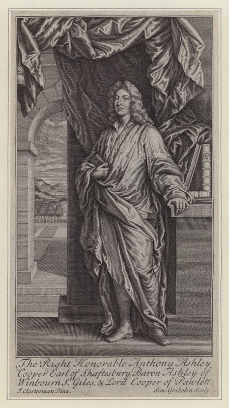 Anthony Ashley Cooper door Simon II (after) Gribelin