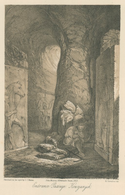 Ingangspassage, Kouyunjik door Solomon Caesar Malan