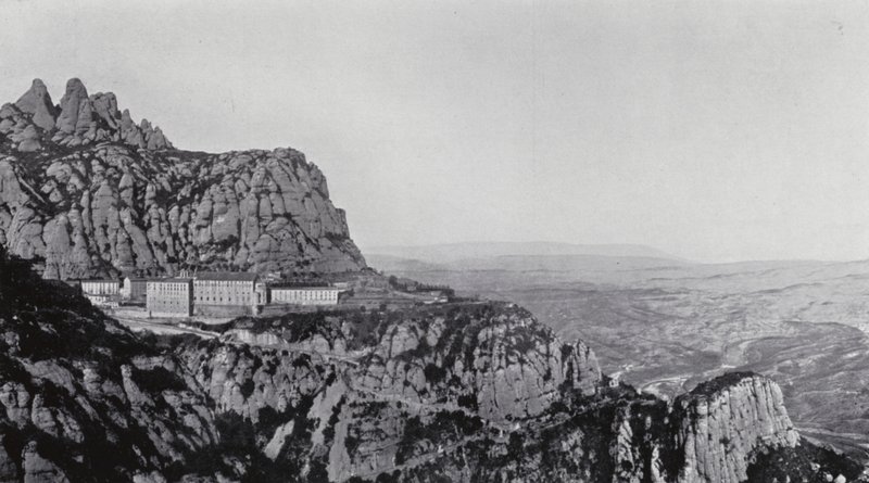 Algemeen beeld van Montserrat (z/w foto) door Spanish Photographer
