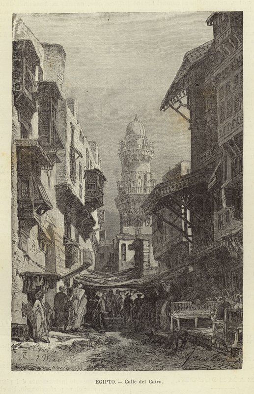 Egypte - Straat in Caïro door Spanish School
