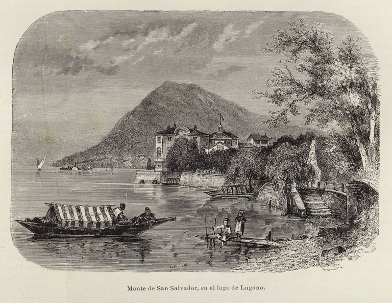 Monte San Salvatore aan het Meer van Lugano door Spanish School