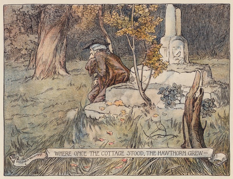 Illustratie voor The Deserted Village door Oliver Goldsmith door Stephen Reid