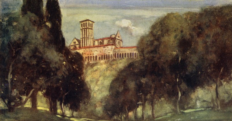 Het klooster en de basiliek van Sint Franciscus, Assisi door Stephen Reid