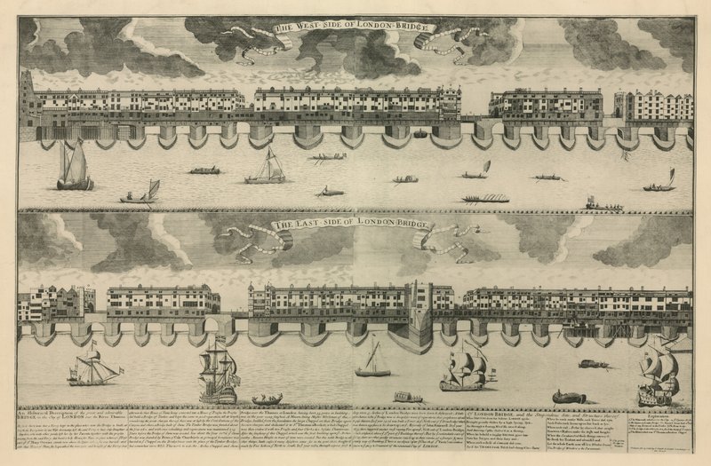 De west- en oostzijde van London Bridge door Sutton Nicholls
