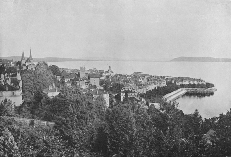 Neuchâtel, Algemeen Uitzicht door Swiss Photographer