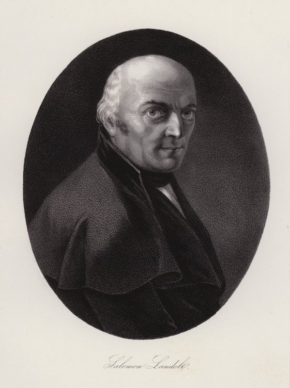 Salomon Landolt, Zwitserse politicus (gravure) door Swiss School