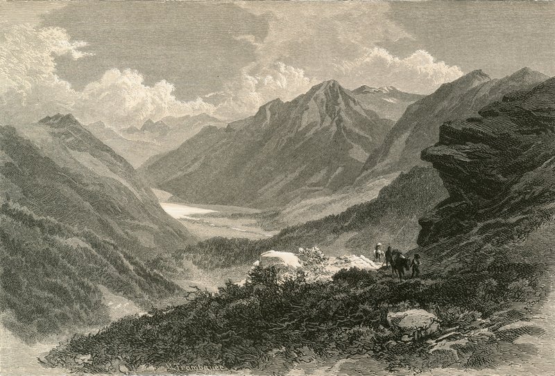 Scène in het Val Poschiavo, Zuidelijke Grisons door Swiss School