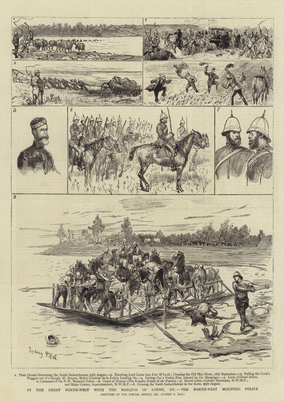 In het Grote Noordwesten met de Markies van Lorne, XV, de Noordwestelijke Bereden Politie door Sydney Prior Hall