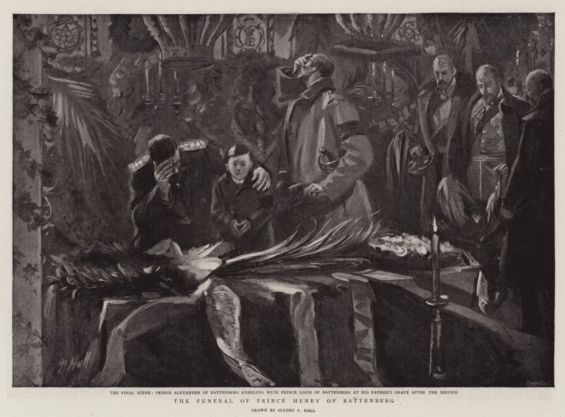De begrafenis van prins Hendrik van Battenberg door Sydney Prior Hall